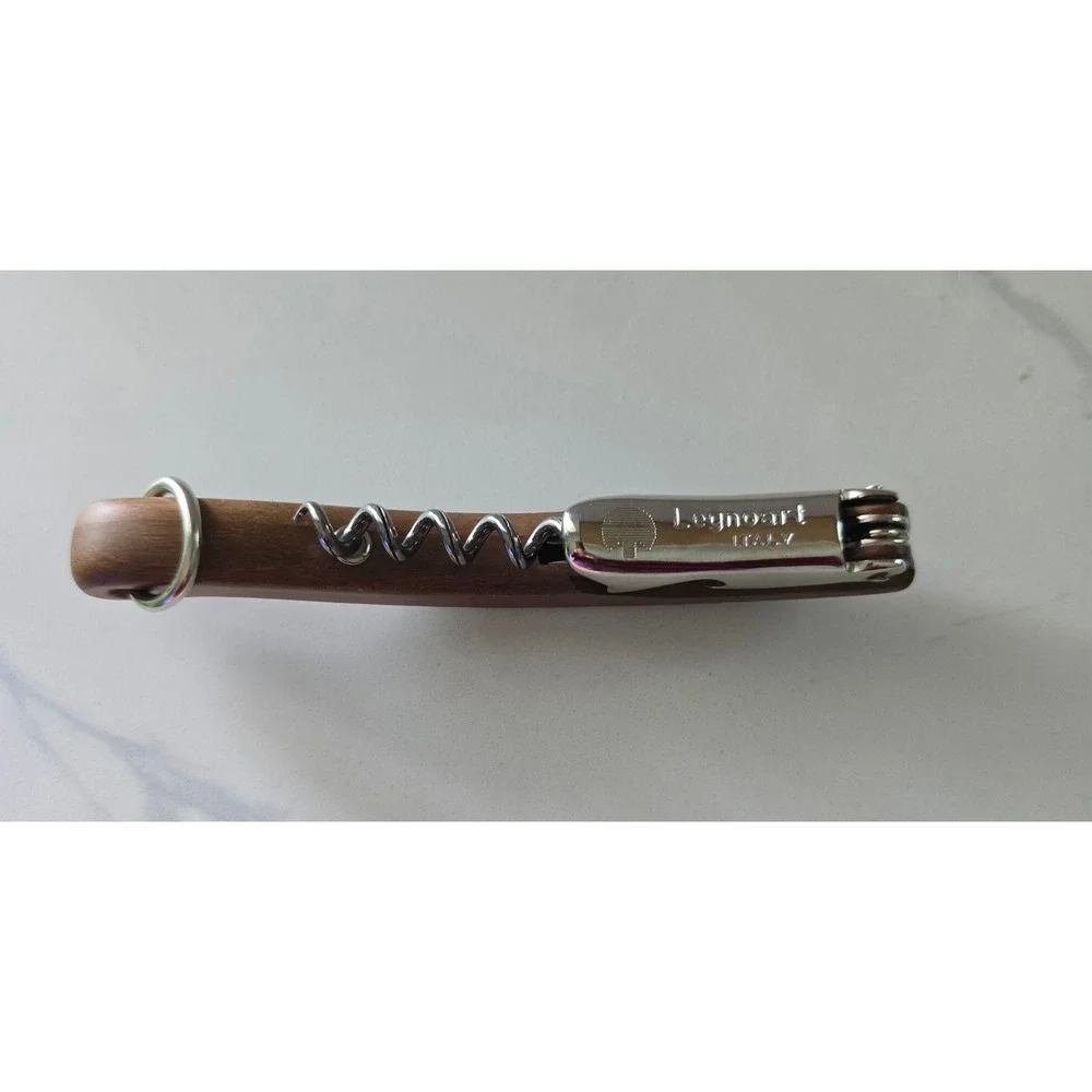 Legnoart Italy Wood Handle Sommelier Corkscrew Wine Opener with Foil Cutter